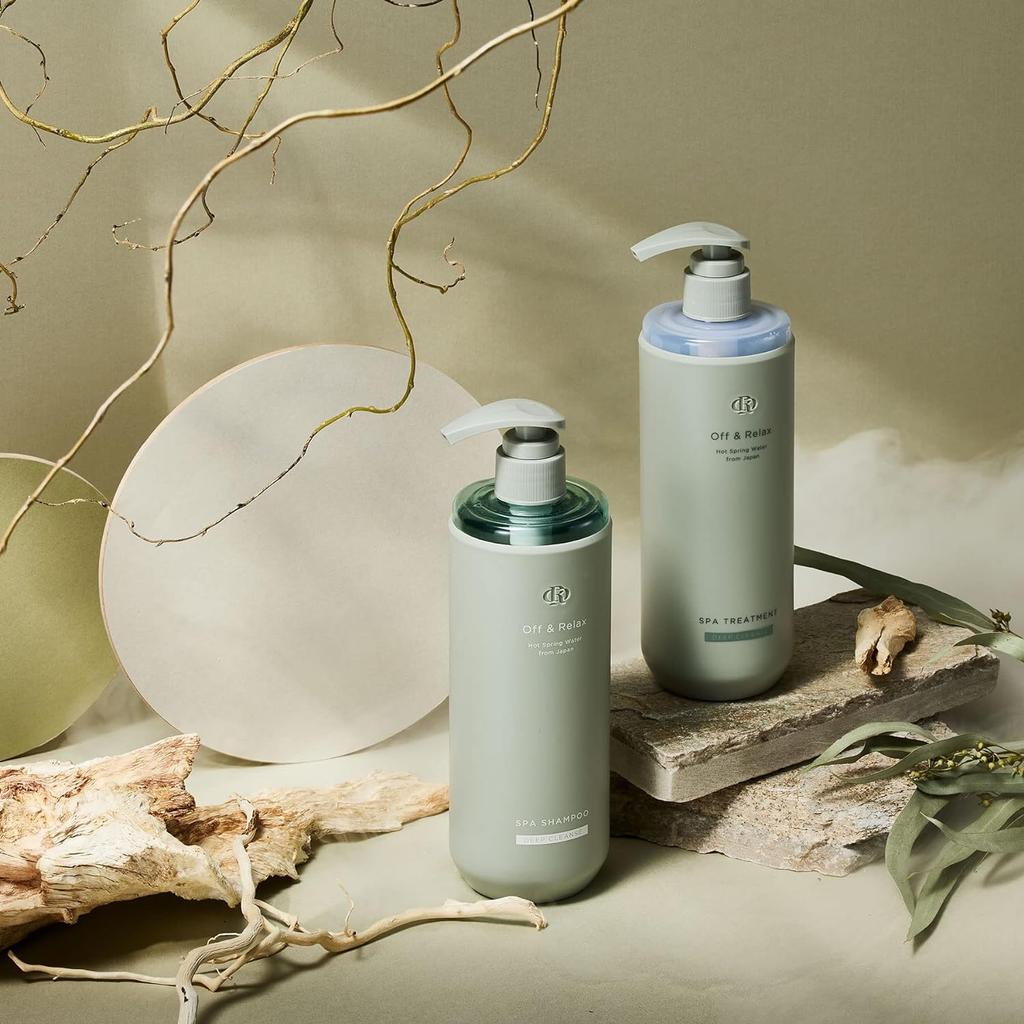 OR Spa Spa Hair and Deep Cleanse Set with a relaxing forest original and trial Off&Relax Shampoo, Treatment, (460ml) scent, leaflet, pouch.