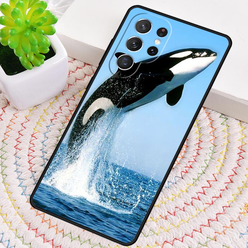 Cute Blue dolphin Sea Phone Case for Samsung Galaxy note 10 pro S26 Ultra S23 S24 FE S25 S21 S22 PLUS shockproof Cove