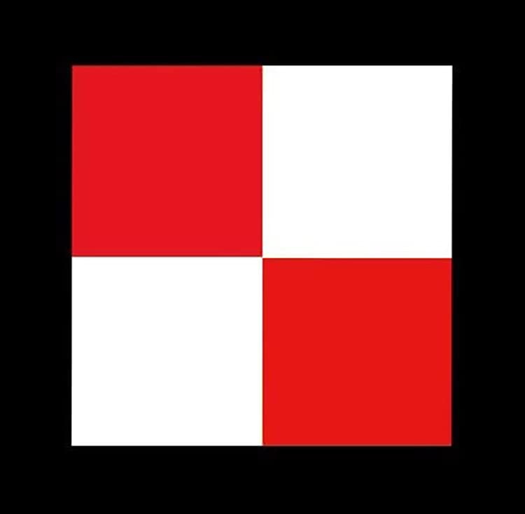 Yamako Checkered Red and White Kaishi Paper, 3-inch Size, 200 Sheets, Red and White, Approx. 9 X 9 Cm, 66606