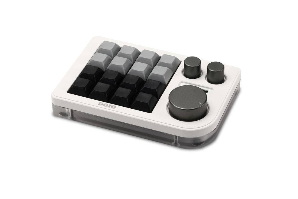 KB16 Macro Mechanical RGB 16 Compatible with and Other Software Keyboard, Aluminum, One-Handed, VIA, Hot-Swap, Programmable, Keys, Ps, Pr, Lrc,