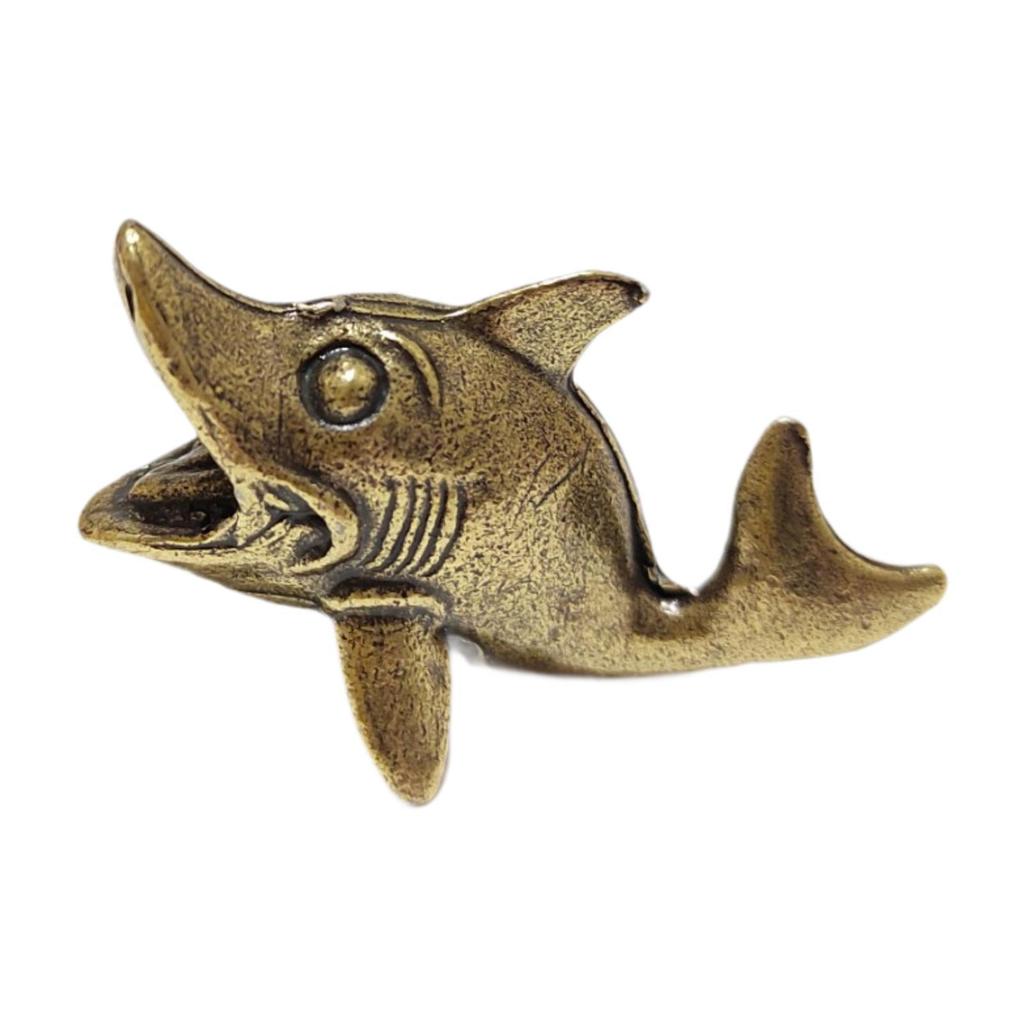 Fish Statue Antique Bronze Collectible Marine Animal Figure Animal Sculpture for Bedroom TV Stand Hotel Living Room Bookshelf