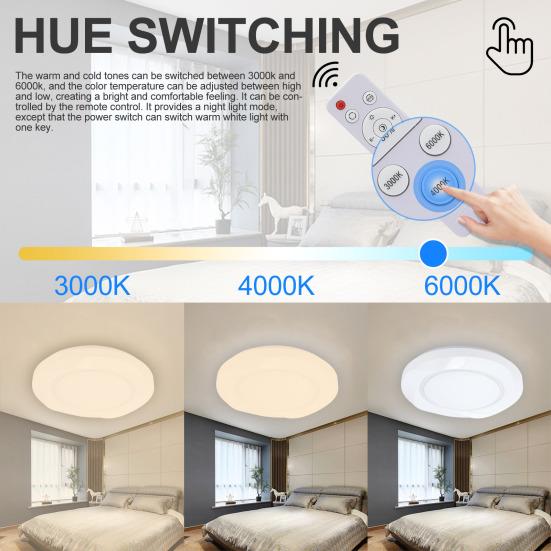 36W 110V RGB Ceiling Light Dimmable Night Ambience Light LED Color Changing Lamp