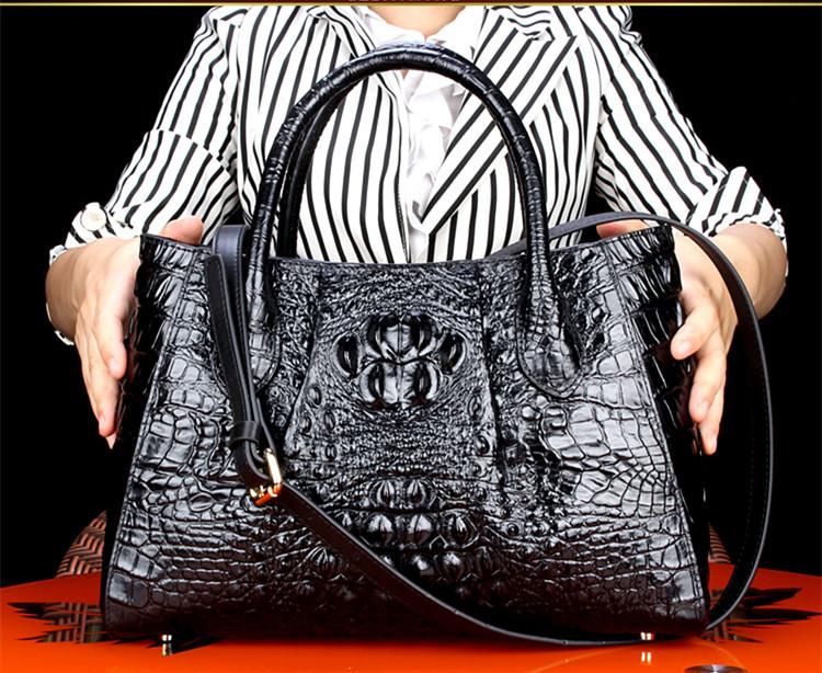 

Новые женские сумки из крокодиловой кожи, женская портативная наплечная сумка-мессенджер из натуральной кожи, модный бренд, красные сумки-тоут