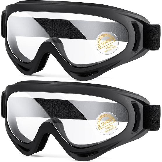 Kids Motorcycle Goggles - 2-Pack Dirt Bike Off-Road Racing Goggles For Boys & Girls