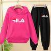 Children's Pullover Pink Coat Hoodie Sweatshirt Top + Pants Boys Girls Toddler 3-12Yrs Clothes Casual Sports Jogging Fashion Set