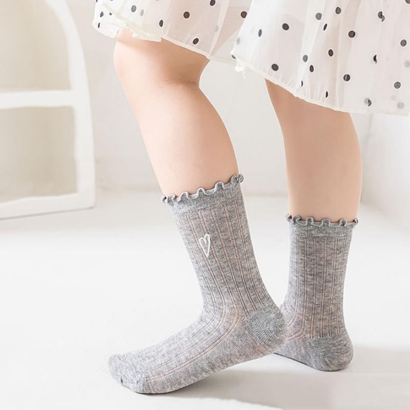 Baby Socks Love Patterns for Girls and Babies Versatile Mid-Calf Socks for All Seasons Suitable for Daily Life