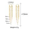 PONYKISS Sterling Silber Kette Quasten Anhänger Creolen für Damen Minimalistisch Geometrisch Fein Trendige Accessoires