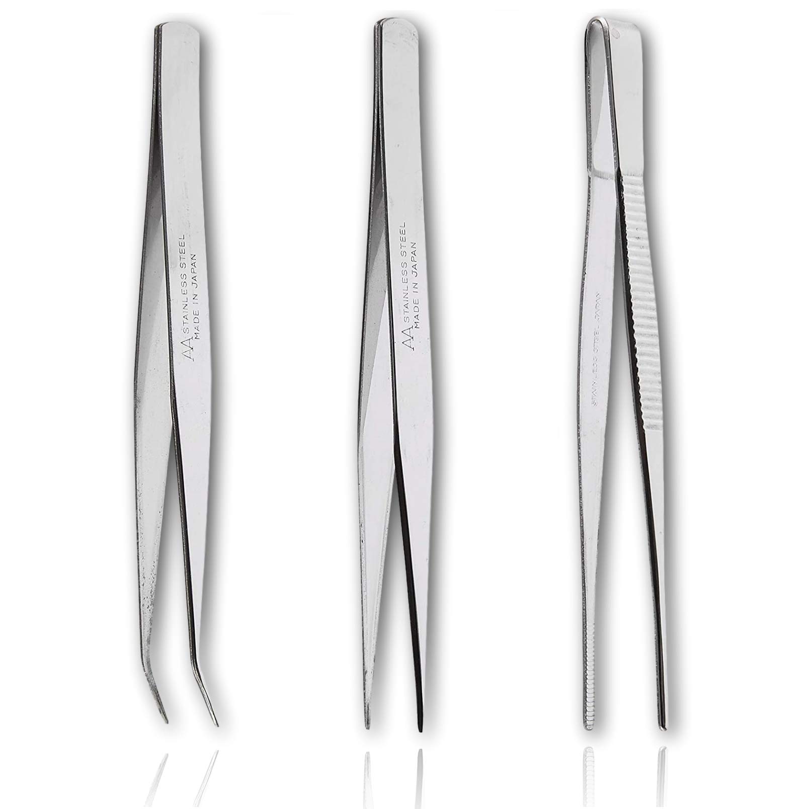 

ANEX Stainless Steel Tweezers with Set of 1093 Case, 3, No.