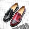 Fashion 2024 Men's Casual Business Leather Shoes Mens Buckle Red Dress Office Monk Shoes Men Fashion Luxury Wedding Party Oxfords Shoes