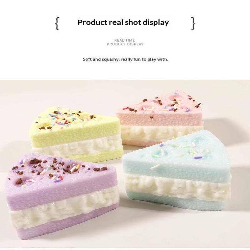 Süßes kuchenförmiges Squishy Fidget Toy Weich Langsam aufsteigend Pastell-Macaron-Farben Zur Stressbewältigung Zuhause Büro Kinder Spiel