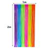 Multi-Color Glow in the Dark Fringe Curtain Fluorescent Macaron Streamers Curtain Photo Booth Backdrop Neon Birthday Party Decor