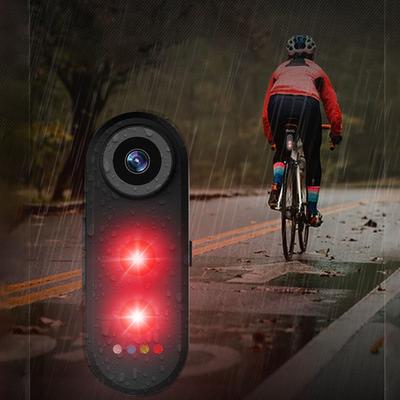 4K Bike Camera with Tail Light 140 Degree Wide Angle Cycling Rear View Cam IPX6 Water Proof Recording Anti Shake