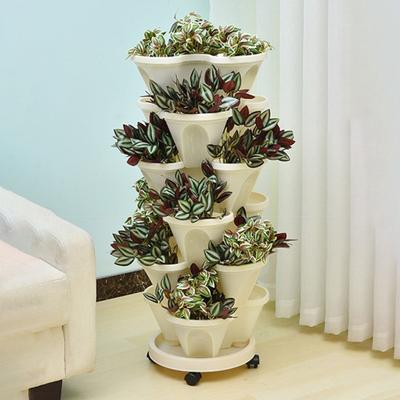Stackable Plant Pot Creative Petal Design Multi Layers Plant Container Garden Tools