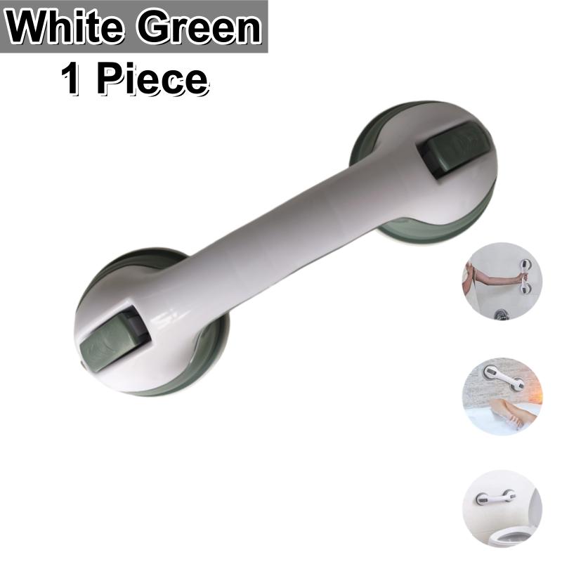 

Drilling Free Double Lock Powerful Suction Cup Armrest Bathroom Bathtub Handles for Old and Pregnant Safety Helping Handles зелений