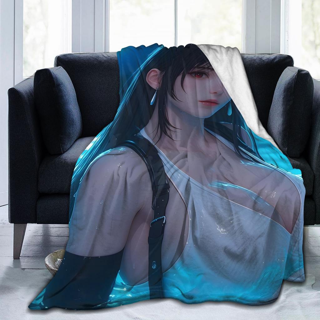 Tifa Swimwear Theme Flannel Printed Blanket Suitable for All Seasons Suitable for Living Room Office Sofa and Travel 180x250CM