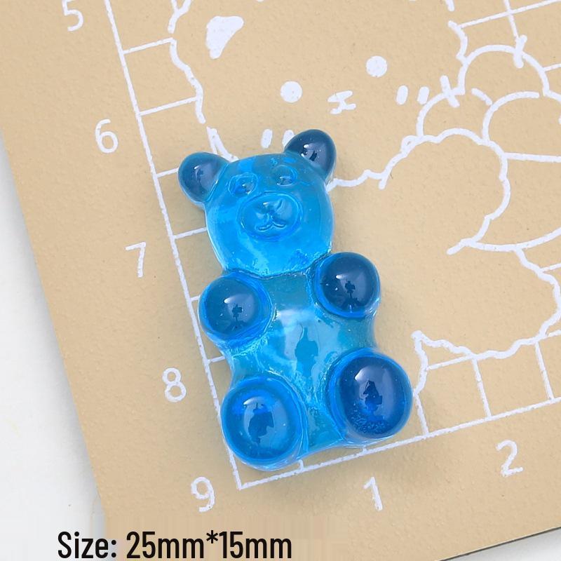 Large Translucent Bear Cartoon Cream Resin Charms for Crocs & DIY Jewelry Hair Clip Accessories