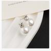 Women Light Luxury Geometric Pearl Zircon Stud Earrings Fashion Ear Jewelry