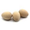 10x Wooden Blank Eggs Manual Graffiti Unfinished Wood with Flat Bottom for DIY Crafts