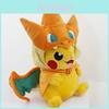 Adorable 9" Pokemon Pikachu Plush Soft Toy With Charizard Hat For Collectors