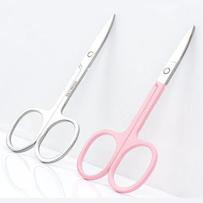 1 Stück Augenbrauen-Trimmschere Edelstahl Kleine Nagelwerkzeuge Maniküre Gesichts-Nasenhaarschere Frauen Make-Up-Schönheitswerkzeug
