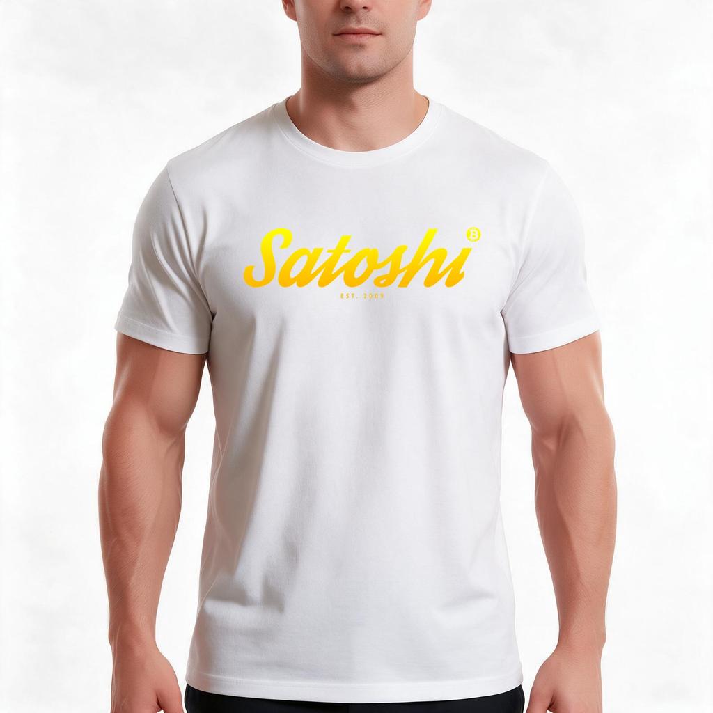 Bitcoin Est 2009 Satoshi Nakamoto Cryptocurrency Btc Tshirt Summer Casual Cotton Tee Oversized Streetwear Tops 100 Cotton