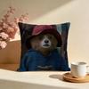 Fashion PPaddington Beariou Cushion Cover Stylish Washable Pillow Cover Ideal for Couch Bedroom Car Decoration