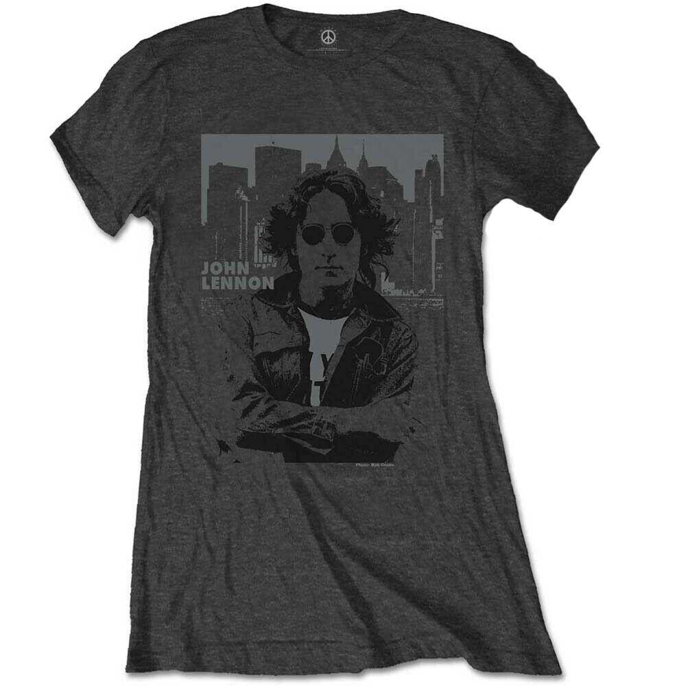 

John Lennon Skyline Junior Top Темно-серая футболка унисекс