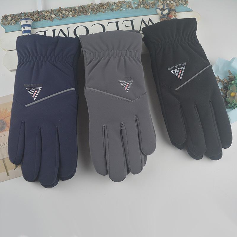 

Новые мужские перчатки из мягкого бархата для осени и зимы L