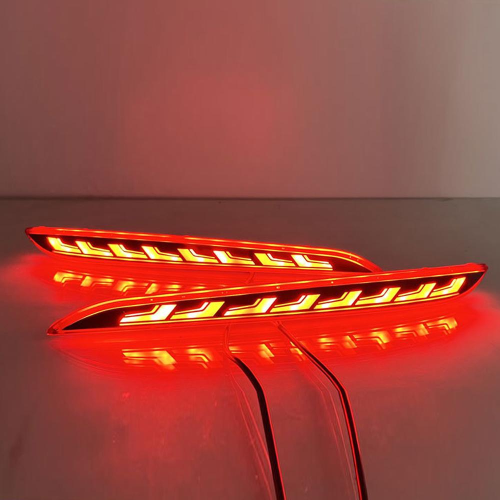 Car LED Rear Bumper Reflector Light for Hyundai Sonata 9th 2015 2016 2017 Stop Brake Tail Light Fog Lamp with Turn Signal