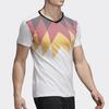Adidas V-Neck Vintage Breathable Short Sleeve T-Shirt Men Tops CF1734