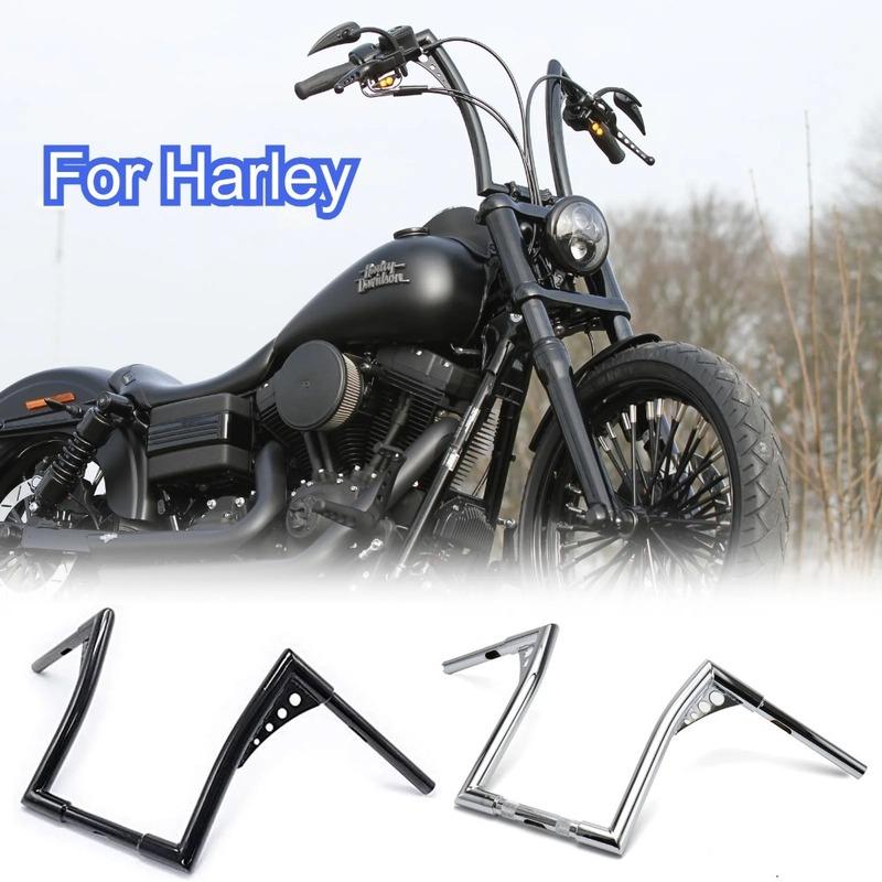 10" 12" 14" 16" 18" Ape Hanger Handlebar 25mm for Harley Sportster Dyna Softail Electra Glide Touring Motorcycle Rise Handlebars