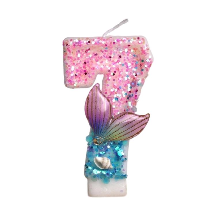 Multipurpose Mermaids Number Candle Ocean Theme Decoration For Birthdays Anniversaries And Decorative Displays