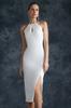 Women's Fashionable New Dress Black Fitted Elegant Evening Dress with Woven Accessories