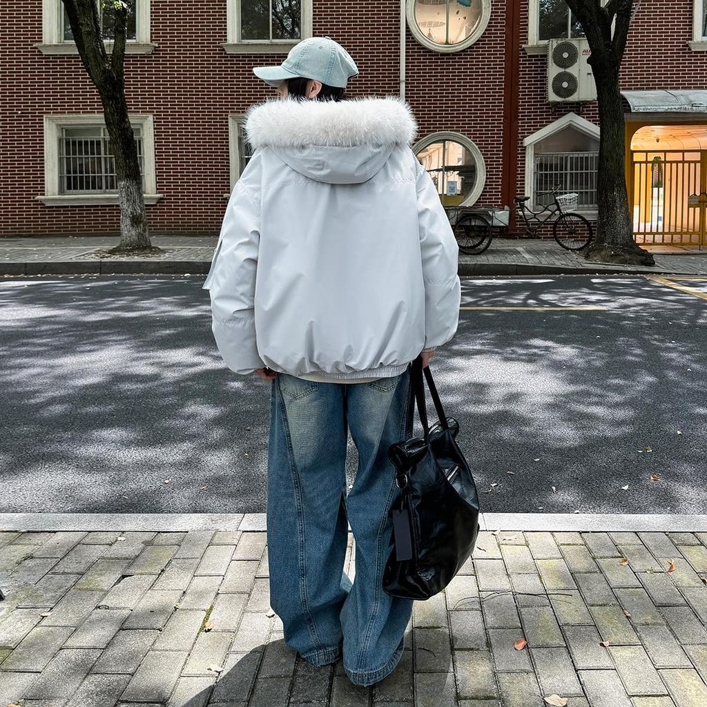 Autumn Winter Thicken Warm Parka Women Casual Sweety Solid Color Big Pocket Loose Hooded Coat Jackets Outwear