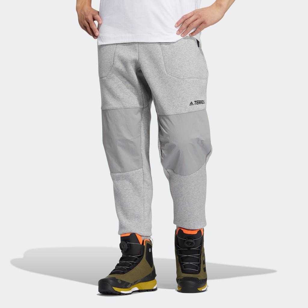 Adidas Logo Print Waist Elastic Sweatpants Men Bottoms Gray HM9714