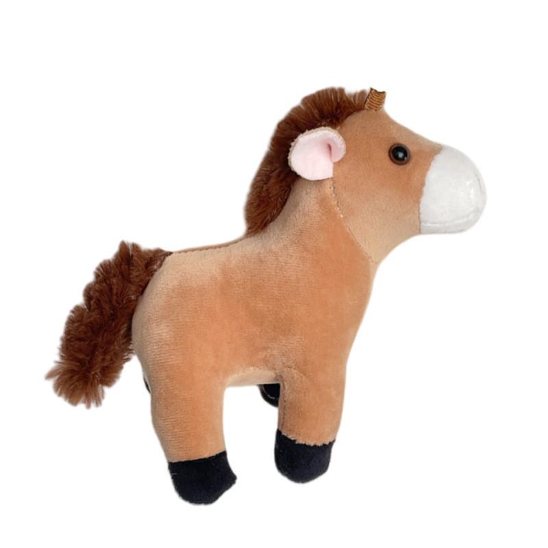 Cute Realistic Horse Plush Toy Keychain Backpack Accessory Couple Gift 13cm Short Plush