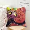 Game Orange Stray cat Single Throw Pillow Case Cover Sofa Cushion Home Room Decor