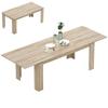 Extendable Dining Table, Extends from 180 To 260 Cm, for 6-10 People, Wood