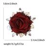 Fashion Rhinestone Fabric Flower Brooch Exquisite Versatile Women'S Suit Dress Corsage Ornament Pin