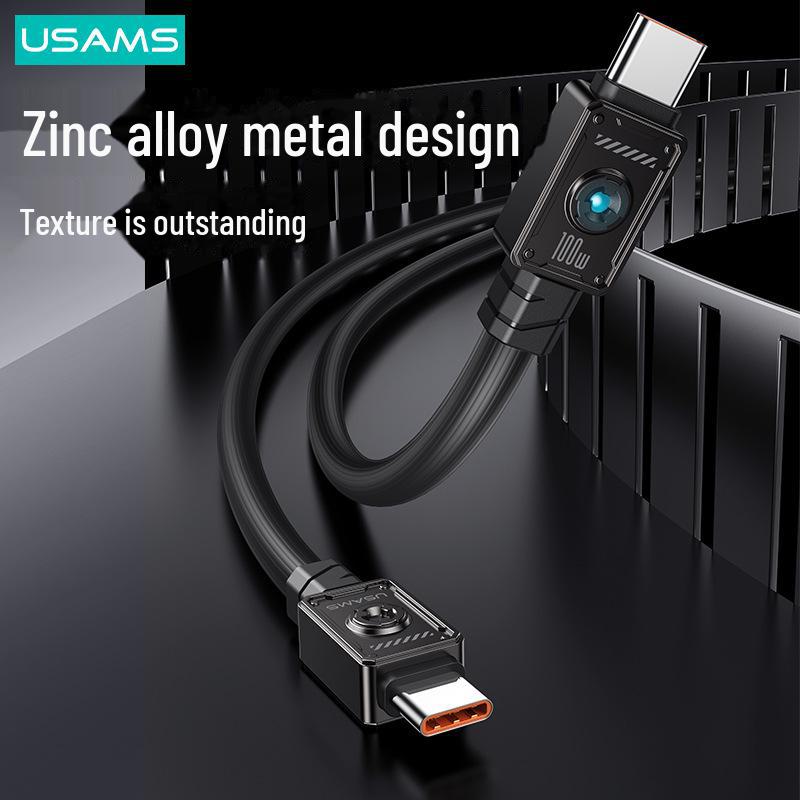 USAMS PD100W Super Fast Charging Type-C Cable for Apple 15 & Huawei