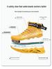 All-Season High-Top Safety Work Shoes: Anti-Smash, Anti-Puncture, Lightweight, Elastic Shock Absorption, Breathable Fly-Knit Design