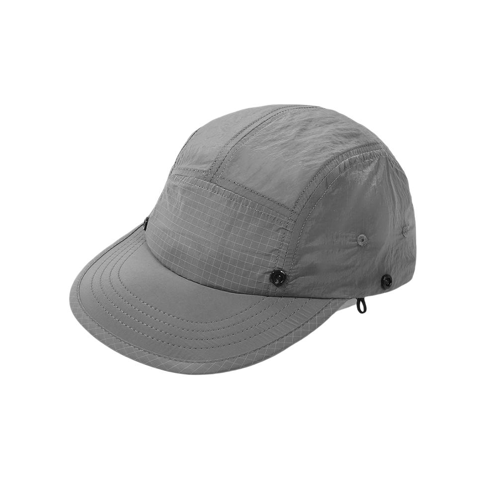 UPF50+ Sun Hat Detachable Neck Flap Quick Dry 5 Panel Camp Cap Outdoor Fishing Hiking Safari Hat Breathable Lightweight Unisex Adjustable серый