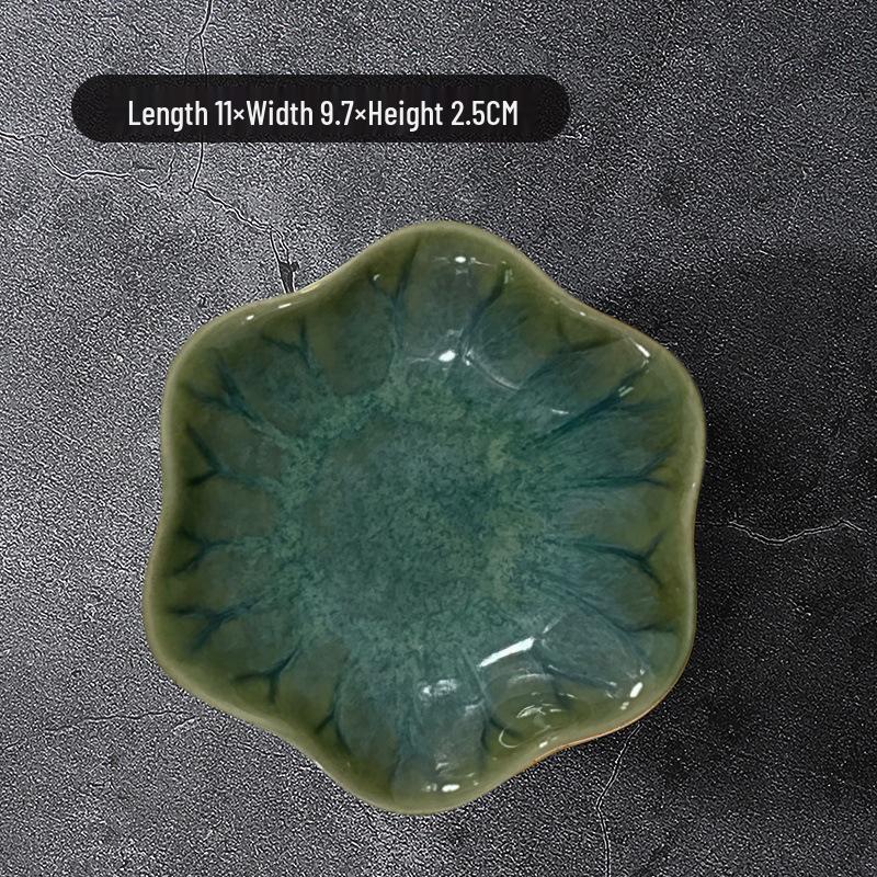 Japanese Retro Kiln-Glazed Ceramic Condiment Dish for Soy Sauce, Vinegar, and Dipping Sauces