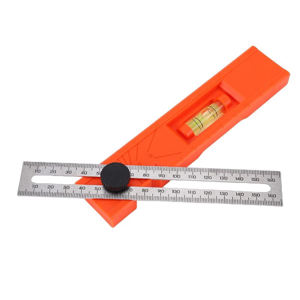 Level Gauge Multi-Angle Ruler Adjustable Positioning Marking Protractor  For Woodworking
