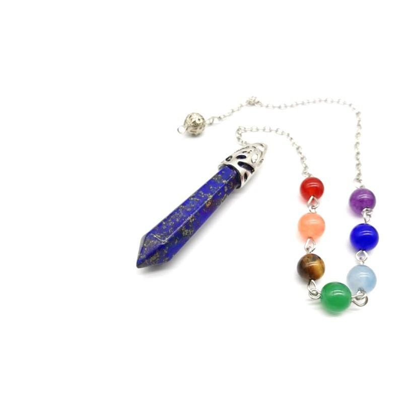 Natural Stone Crystal Agate Hexagonal Column Necklace Jewelry Accessories Pendant Pendulum Pendant L05