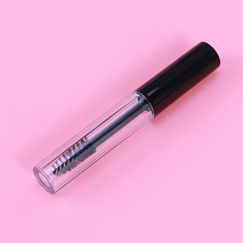 1.5ML Plastic Clear Empty Mascara Tube Vial Container with Black Cap for Eyelash Growth Mascara
