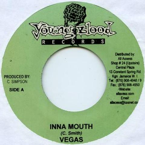 

7inch Record MR VEGAS / MYRHDAK - Inna Mouth / Mek, Mek Young Blood 2005 Jamaica Reggae, Ska & Dub