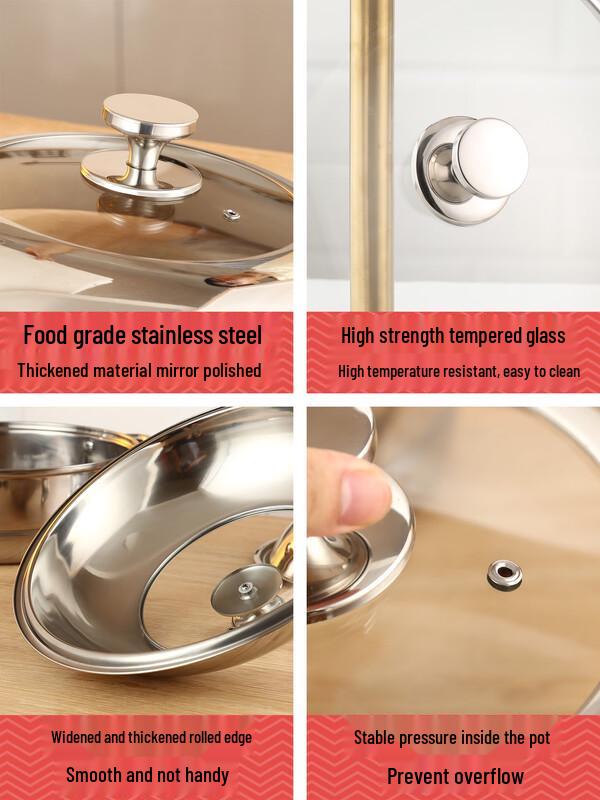 Zhaoran Edelstahl Wokdeckel