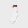 Gestreifte Socken mit Logo hinten, Freizeit, Weiß