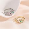 European and American Popular Bird Ring, Female Personality, Fashion, Pink, Emerald Colored Rings
